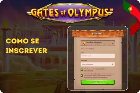 Como se inscrever Gates of Olympus