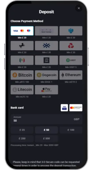 Add your first deposit